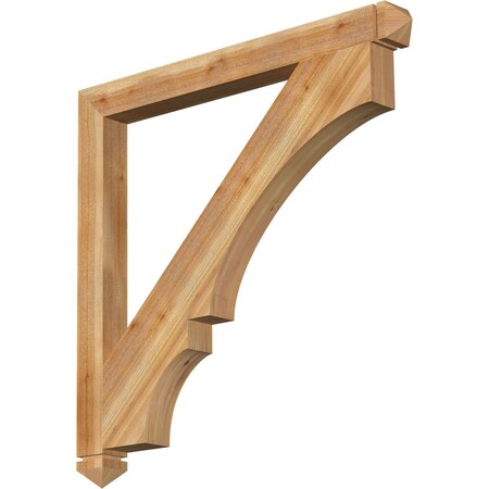 Balboa Arts & Crafts Rough Sawn Bracket, Western Red Cedar, 4W X 46D X 46H